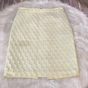 Walter geometric soft yellow pencil skirt size 8